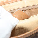 CELINE Macadam Canvas Shoulder Bag PVC Leather Brown Gold Auth sw330-12