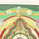 HERMES Carre 90 Scarf ""Parmi les fleurs je compte les heures"" Silk Auth sw335-3
