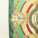 HERMES Carre 90 Scarf ""Parmi les fleurs je compte les heures"" Silk Auth sw335-5