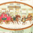 HERMES Carre 90 Scarf ""L’HIVER EN POSTE"" Silk Green Auth sw343-6