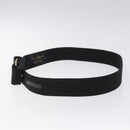 Salvatore Ferragamo Vala Belt Canvas 37.4"" Black Auth sw379-4