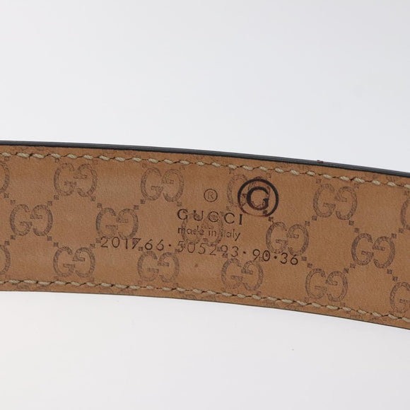 GUCCI Belt Leather Outlet 39.4"" Black 201766 Auth sw382