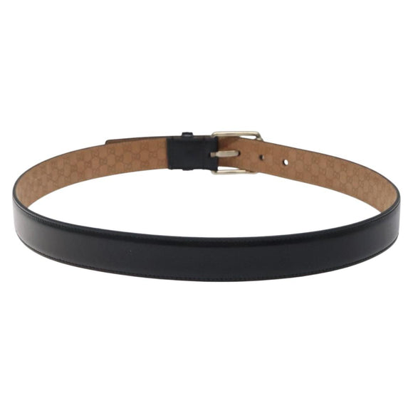GUCCI Belt Leather Outlet 39.4"" Black 201766 Auth sw382
