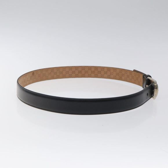 GUCCI Belt Leather Outlet 39.4"" Black 201766 Auth sw382