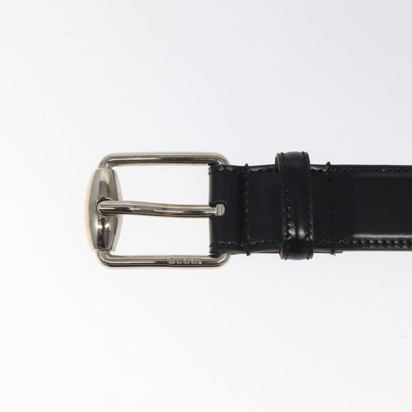 GUCCI Belt Leather Outlet 39.4"" Black 201766 Auth sw382
