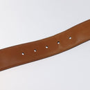 GUCCI Belt Leather 31.5"" Brown Auth sw383-10