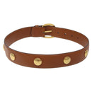 GUCCI Belt Leather 31.5"" Brown Auth sw383-3