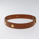 GUCCI Belt Leather 31.5"" Brown Auth sw383-5