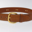 GUCCI Belt Leather 31.5"" Brown Auth sw383-6