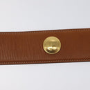 GUCCI Belt Leather 31.5"" Brown Auth sw383-9