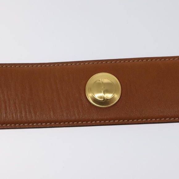 GUCCI Belt Leather 31.5"" Brown Auth sw383