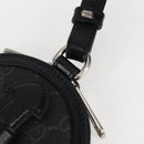 GUCCI GG Supreme Phone Holder Shoulder Bag PVC Black Silver 724357 Auth sw385AM-16