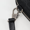GUCCI GG Supreme Phone Holder Shoulder Bag PVC Black Silver 724357 Auth sw385M-9