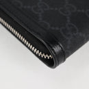 GUCCI GG Supreme Phone Holder Shoulder Bag PVC Black Silver 724357 Auth sw385M-17