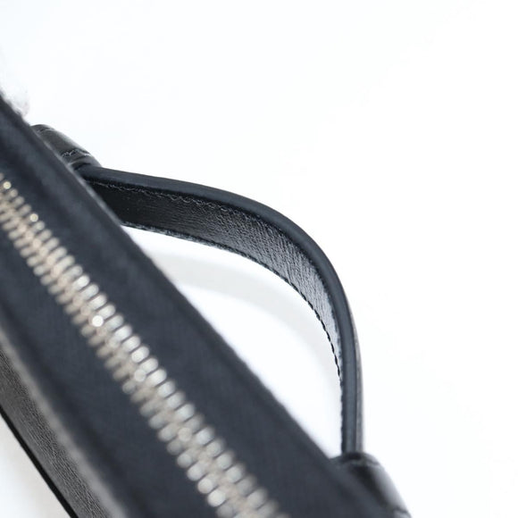 GUCCI GG Supreme Phone Holder Shoulder Bag PVC Black Silver 724357 Auth sw385AM