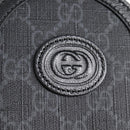 GUCCI GG Supreme Phone Holder Shoulder Bag PVC Black Silver 724357 Auth sw385M-23