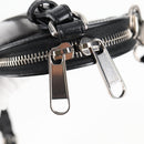 GUCCI GG Supreme Phone Holder Shoulder Bag PVC Black Silver 724357 Auth sw385M-24
