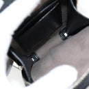 GUCCI GG Supreme Phone Holder Shoulder Bag PVC Black Silver 724357 Auth sw385M-10