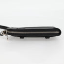 GUCCI GG Supreme Phone Holder Shoulder Bag PVC Black Silver 724357 Auth sw385AM-3