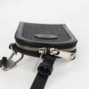 GUCCI GG Supreme Phone Holder Shoulder Bag PVC Black Silver 724357 Auth sw385AM-6