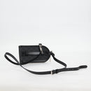 GUCCI GG Supreme Phone Holder Shoulder Bag PVC Black Silver 724357 Auth sw385AM-7