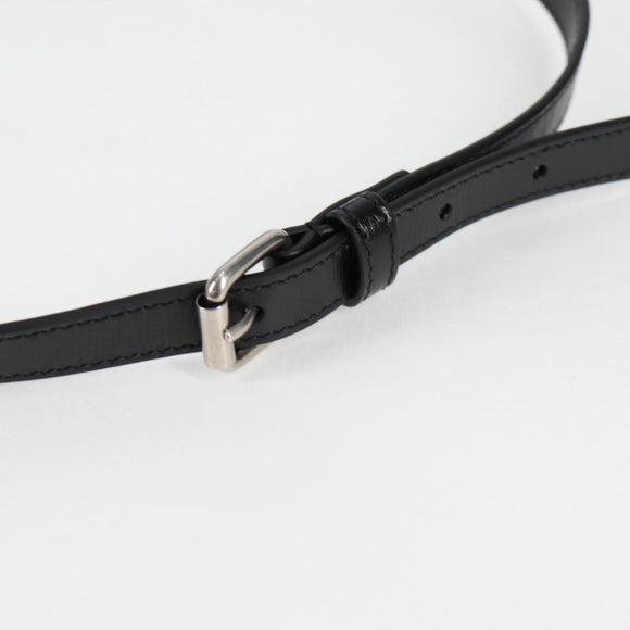 GUCCI GG Supreme Phone Holder Shoulder Bag PVC Black Silver 724357 Auth sw385AM