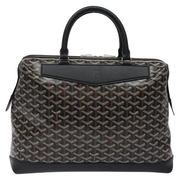 GOYARD Herringbone Zizalban Document Case PVC Leather Black Silver Auth sw388SM - 0