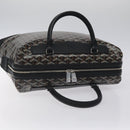 GOYARD Herringbone Zizalban Document Case PVC Leather Black Silver Auth sw388SM-6