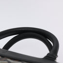 GOYARD Herringbone Zizalban Document Case PVC Leather Black Silver Auth sw388SM-8