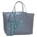 GOYARD Herringbone Saint Louis GM Tote Bag PVC Blue Auth sw389SM-1