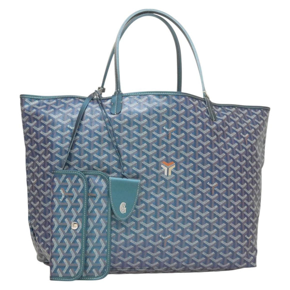 GOYARD Herringbone Saint Louis GM Tote Bag PVC Blue Auth sw389SM