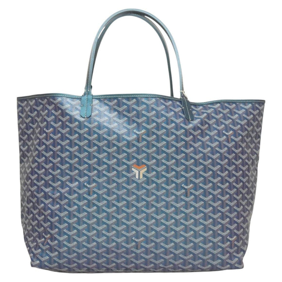 GOYARD Herringbone Saint Louis GM Tote Bag PVC Blue Auth sw389SM