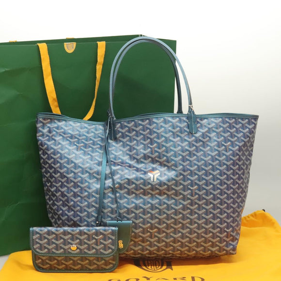 GOYARD Herringbone Saint Louis GM Tote Bag PVC Blue Auth sw389SM