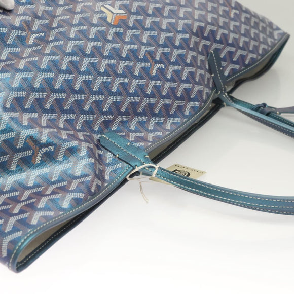 GOYARD Herringbone Saint Louis GM Tote Bag PVC Blue Auth sw389SM