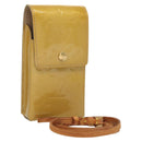 LOUIS VUITTON Monogram Vernis Green Cigarette Case Beige M91048 LV Auth sw408-1