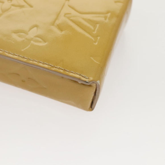 LOUIS VUITTON Monogram Vernis Green Cigarette Case Beige M91048 LV Auth sw408
