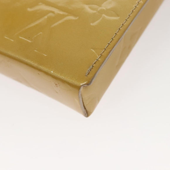 LOUIS VUITTON Monogram Vernis Green Cigarette Case Beige M91048 LV Auth sw408