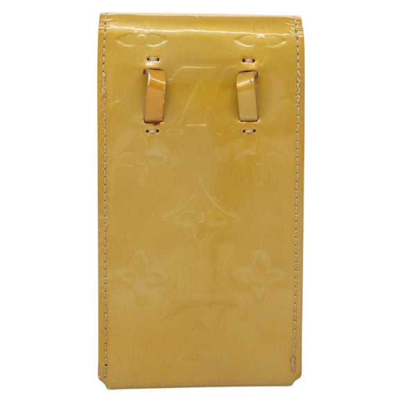 LOUIS VUITTON Monogram Vernis Green Cigarette Case Beige M91048 LV Auth sw408