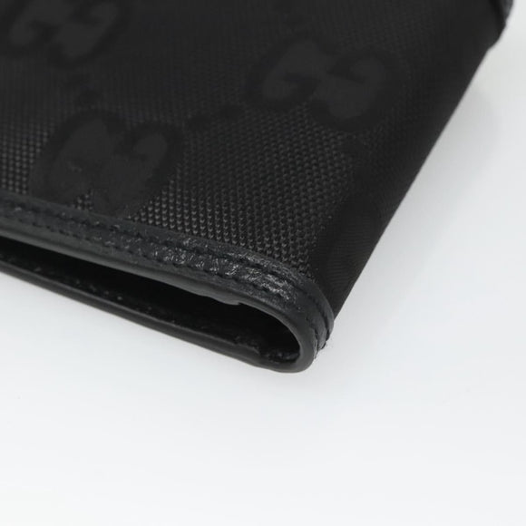 GUCCI GG Canvas Off The Grid Bifold Wallet Black Beige 625574 Auth sw410