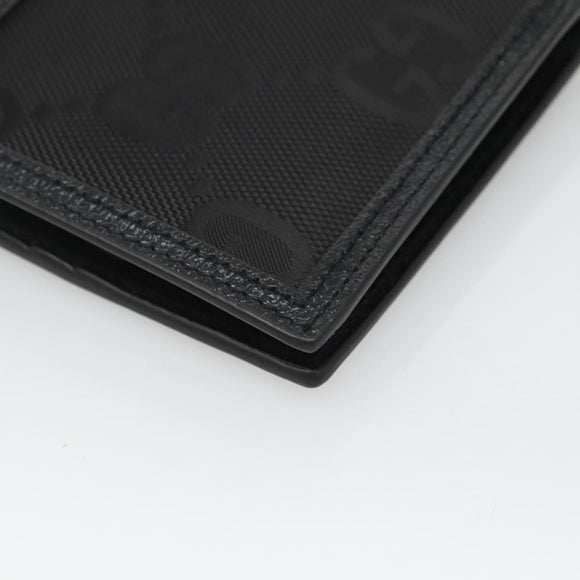 GUCCI GG Canvas Off The Grid Bifold Wallet Black Beige 625574 Auth sw410