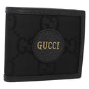 GUCCI GG Canvas Off The Grid Bifold Wallet Black Beige 625574 Auth sw410-1
