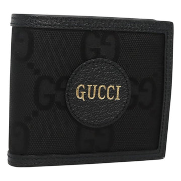 GUCCI GG Canvas Off The Grid Bifold Wallet Black Beige 625574 Auth sw410