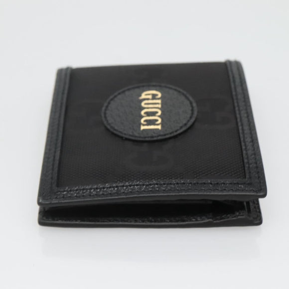 GUCCI GG Canvas Off The Grid Bifold Wallet Black Beige 625574 Auth sw410