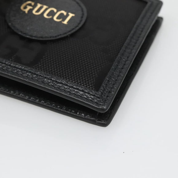 GUCCI GG Canvas Off The Grid Bifold Wallet Black Beige 625574 Auth sw410