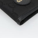 GUCCI GG Canvas Off The Grid Bifold Wallet Black Beige 625574 Auth sw410-14