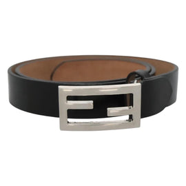 FENDI Belt Leather 41.3"" Black Auth sw412 - 0