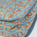 FENDI Shoulder Bag Canvas Light Blue Silver Auth sw413-17