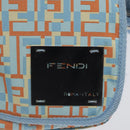FENDI Shoulder Bag Canvas Light Blue Silver Auth sw413-19