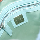 FENDI Shoulder Bag Canvas Light Blue Silver Auth sw413-21