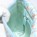 FENDI Shoulder Bag Canvas Light Blue Silver Auth sw413-23